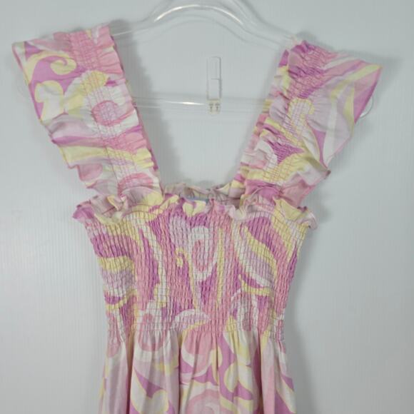 Hill House Ellie Nap Dress XXS Candy Kaleidoscope Tiered Midi Limited Edition - Picture 4 of 8
